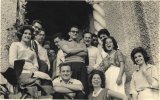 At the entrance of IMPA, August 1962. Standing, left to right facing camera: Lindolpho C. Dias, Mauricio Peixoto, Jorge Sotomayor, Leopoldo Nachbin, Alcil?a Augusto and C. Marquez. Bottom row, left to right: Adarcy. P. Costa, Roberto R. Baldino, M. H. Cerqueira and Lia Velloso (librarian).
